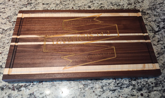 Custom butcher block brisket board