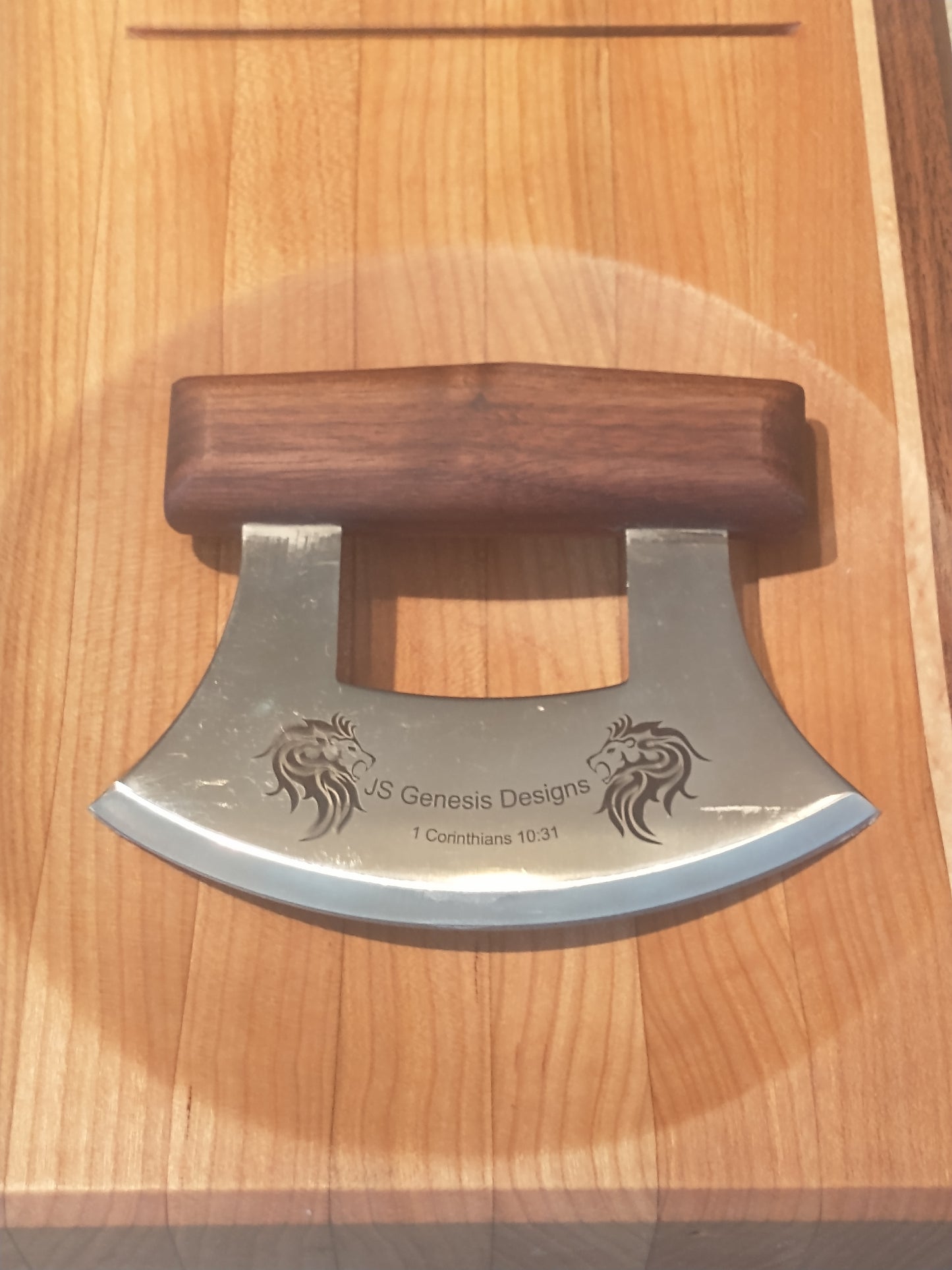 Alaskan ulu knife and cutting bowl set