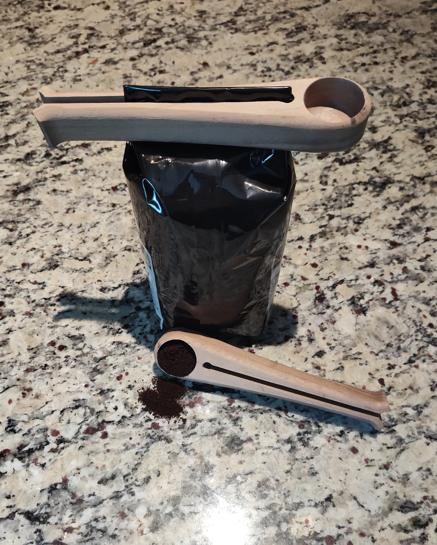 Walnut coffee scooper