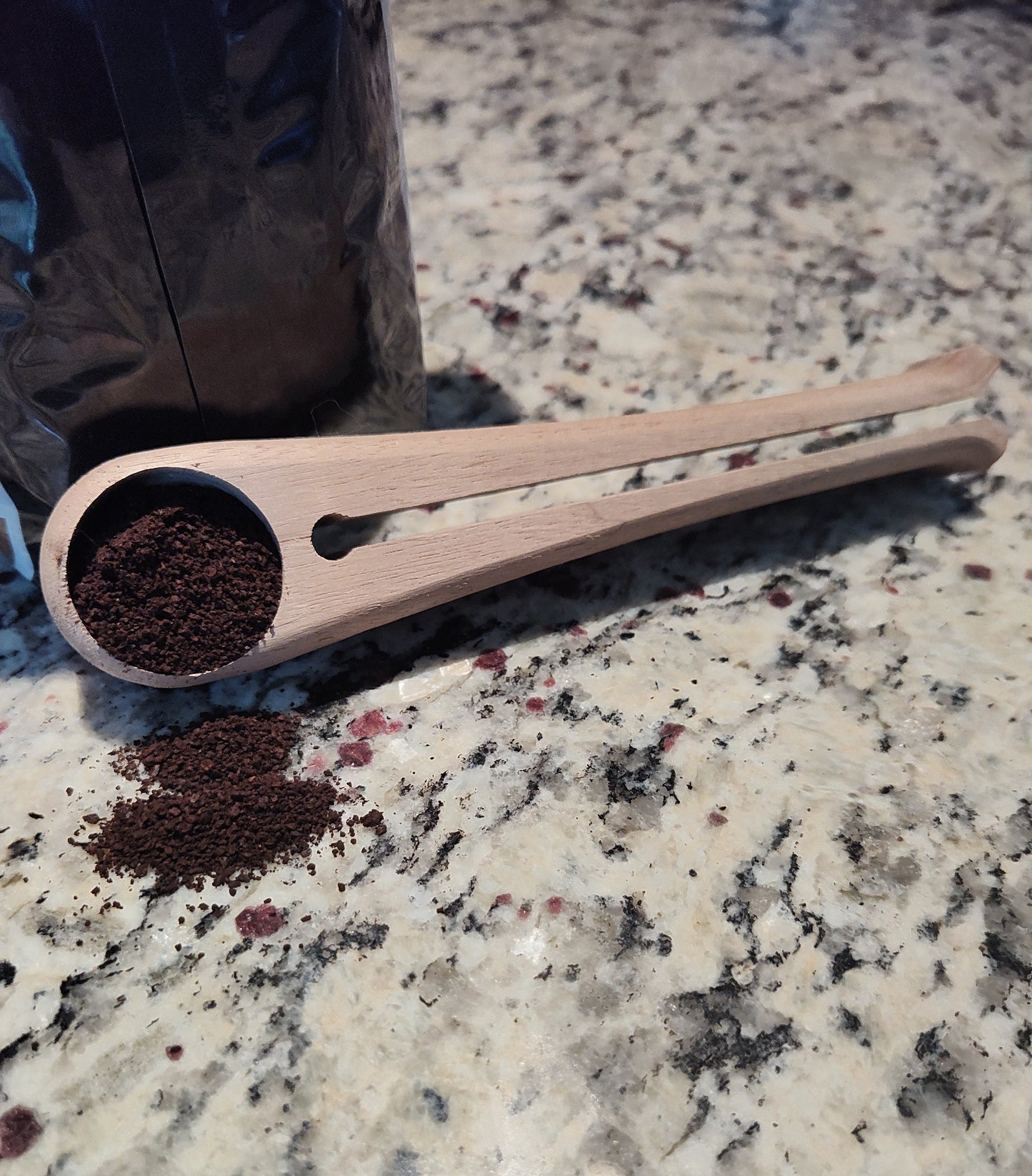 Walnut coffee scooper